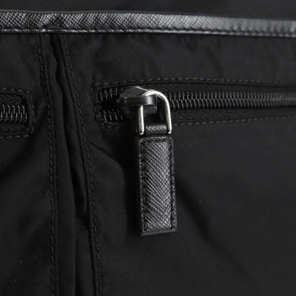 PRADA Shoulder Bag Nylon Black Silver Auth 144435V - Picture 12 of 16